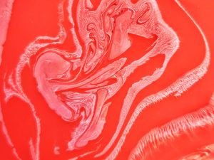 Preview wallpaper paint, stains, liquid, fluid art, abstraction, red