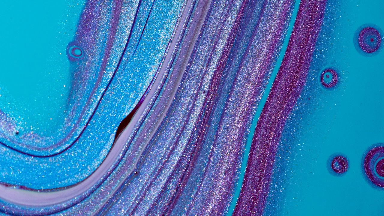 Wallpaper paint, stains, liquid, blue, purple