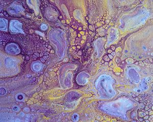 Preview wallpaper paint, stains, liquid, macro, purple, yellow