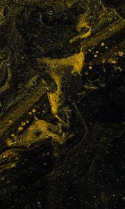 Preview wallpaper paint, stains, liquid, mixing, yellow, black