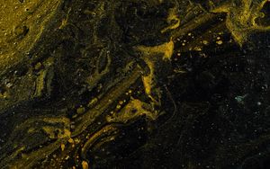 Preview wallpaper paint, stains, liquid, mixing, yellow, black