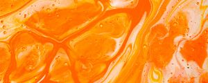 Preview wallpaper paint, stains, liquid, macro, orange, abstraction