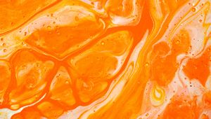 Preview wallpaper paint, stains, liquid, macro, orange, abstraction