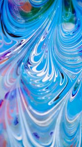 Preview wallpaper paint, stains, liquid, abstraction, blue