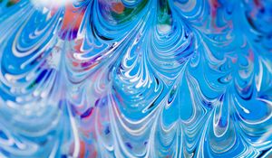 Preview wallpaper paint, stains, liquid, abstraction, blue