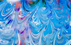 Preview wallpaper paint, stains, liquid, abstraction, blue