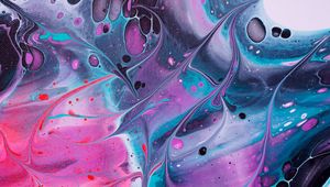 Preview wallpaper paint, stains, liquid, mixing, abstraction, colorful