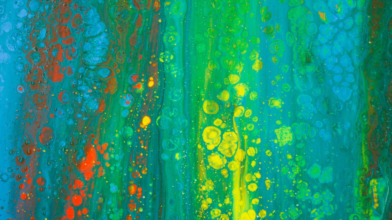 Wallpaper paint, stains, liquid, mixing, colorful, abstraction