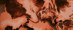 Preview wallpaper paint, stains, liquid, mixing, abstraction, brown