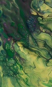 Preview wallpaper paint, stains, mixing, abstraction, green