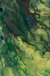 Preview wallpaper paint, stains, mixing, abstraction, green