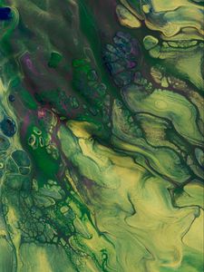 Preview wallpaper paint, stains, mixing, abstraction, green