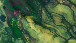 Preview wallpaper paint, stains, mixing, abstraction, green
