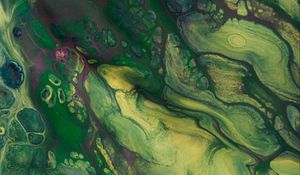 Preview wallpaper paint, stains, mixing, abstraction, green