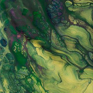 Preview wallpaper paint, stains, mixing, abstraction, green