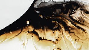 Preview wallpaper paint, stains, mixing, abstraction, yellow, white