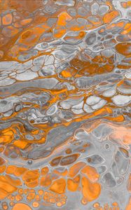 Preview wallpaper paint, stains, orange, gray, spots, abstraction