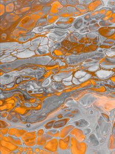 Preview wallpaper paint, stains, orange, gray, spots, abstraction