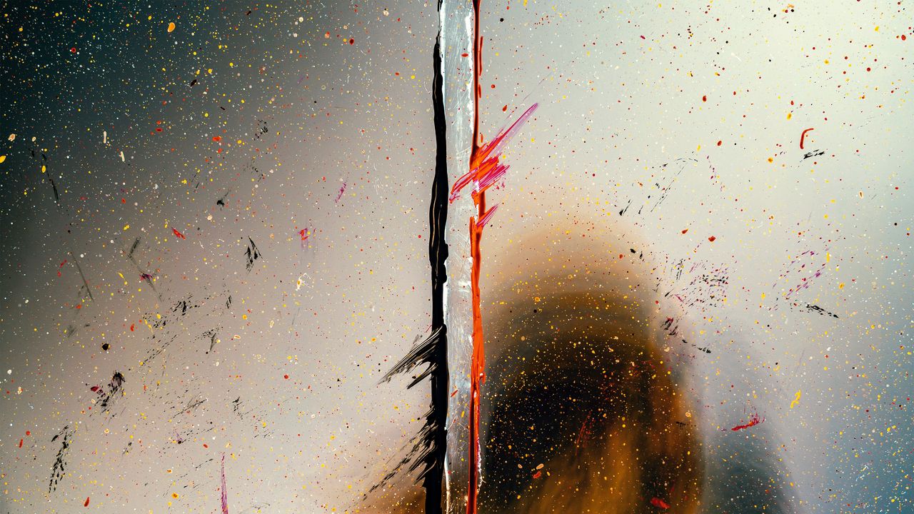 Wallpaper paint, stains, splashes, drops, blur