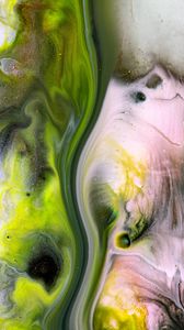 Preview wallpaper paint, stains, spots, fluid art, abstraction, green