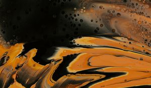 Preview wallpaper paint, stains, spots, abstraction, orange, black