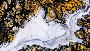 Preview wallpaper paint, stains, spots, abstraction, yellow, white