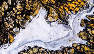 Preview wallpaper paint, stains, spots, abstraction, yellow, white