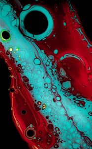 Preview wallpaper paint, stains, spots, abstraction, red, blue