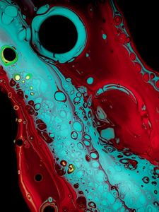 Preview wallpaper paint, stains, spots, abstraction, red, blue