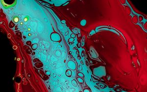 Preview wallpaper paint, stains, spots, abstraction, red, blue