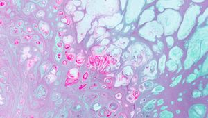 Preview wallpaper paint, stains, spots, abstraction, pink, blue, delicate