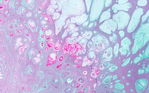 Preview wallpaper paint, stains, spots, abstraction, pink, blue, delicate