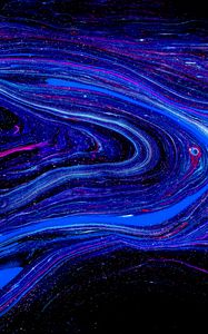 Preview wallpaper paint, stripes, blue, particles, abstraction