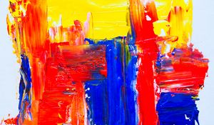 Preview wallpaper paint, strokes, colorful, canvas, abstraction, modern art