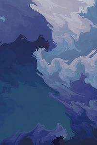 Preview wallpaper paint, strokes, stains, abstraction, blue