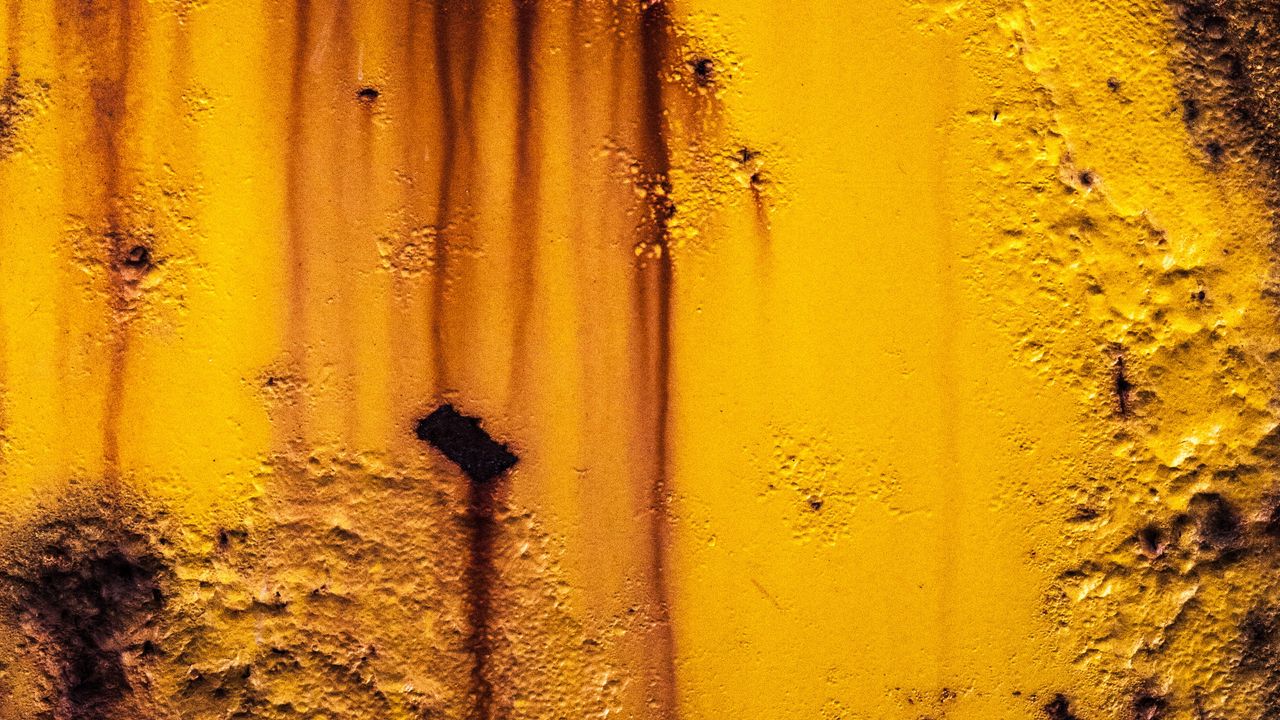 Wallpaper paint, surface, rust, shabby, yellow