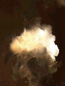 Preview wallpaper paint, texture, relief, brown, white, abstraction