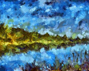 Preview wallpaper paint, texture, stains, landscape