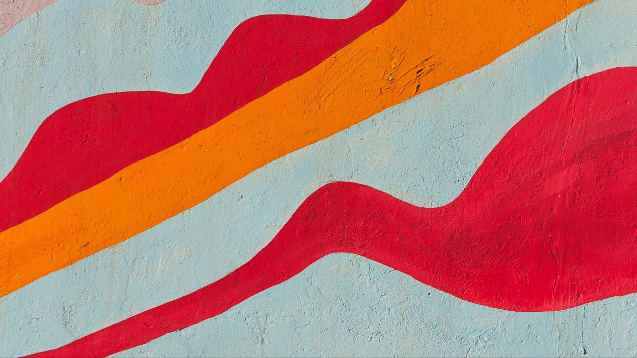 Wallpaper paint, wall, lines, red, orange