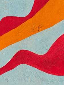 Preview wallpaper paint, wall, lines, red, orange