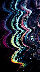 Preview wallpaper paint, waves, bubbles, abstraction, colorful