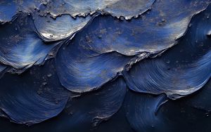 Preview wallpaper paint, waves, relief, texture, blue