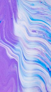 Preview wallpaper paint, waves, wavy, purple, stripes