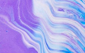 Preview wallpaper paint, waves, wavy, purple, stripes