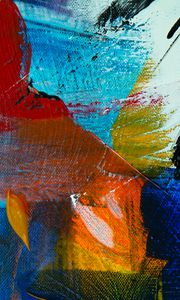 Preview wallpaper paints, multi-colored, abstraction, canvas, brush strokes