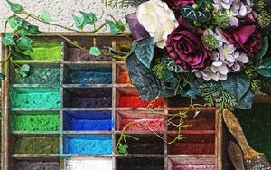 Preview wallpaper paints, pigments, bouquet