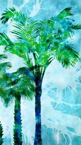 Preview wallpaper palm, drop, drawing, surface, mood