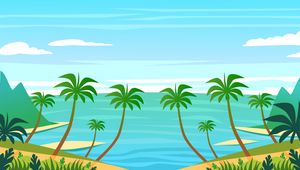 Preview wallpaper palm, island, art, water