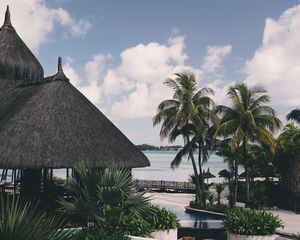 Preview wallpaper palm tree, pool, vacation