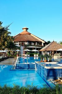 Preview wallpaper palm trees, house, interior, pool